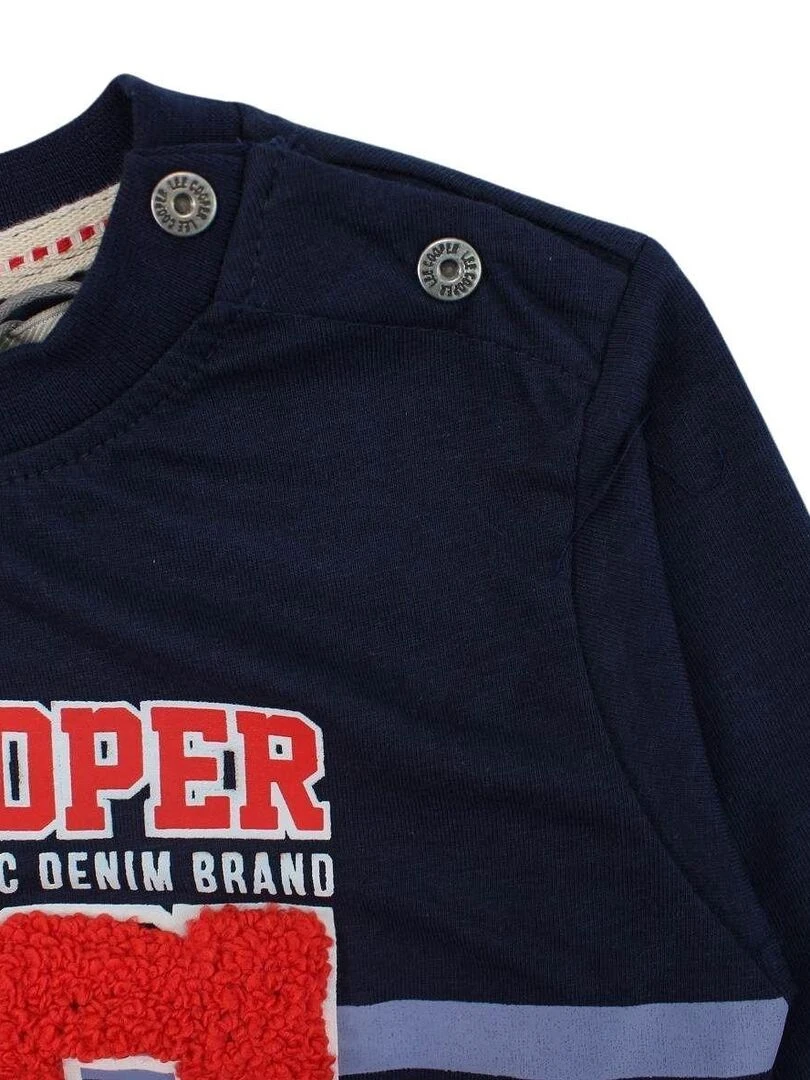 Lee Cooper   Ensemble ​​T shirt jeans bébé garçon Imprimé Logo   Bleu marine