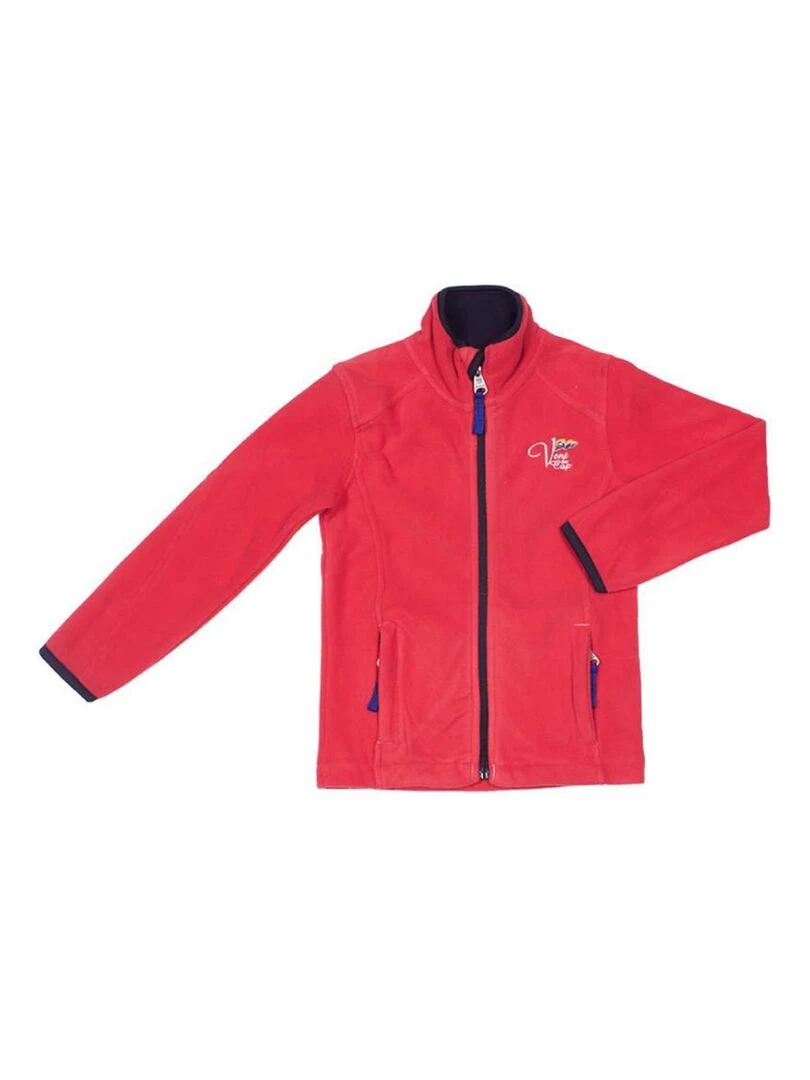 Blouson polaire fille GALICEA VENT DU CAP Rouge
