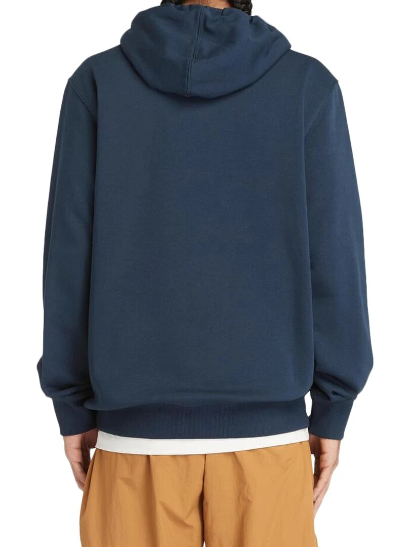Sweat à Capuche Timberland Linear Logo Bleu