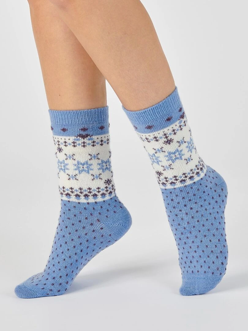 Lot de 2 paires de chaussettes maille laineuse Thermolactyl   Damart   Violet