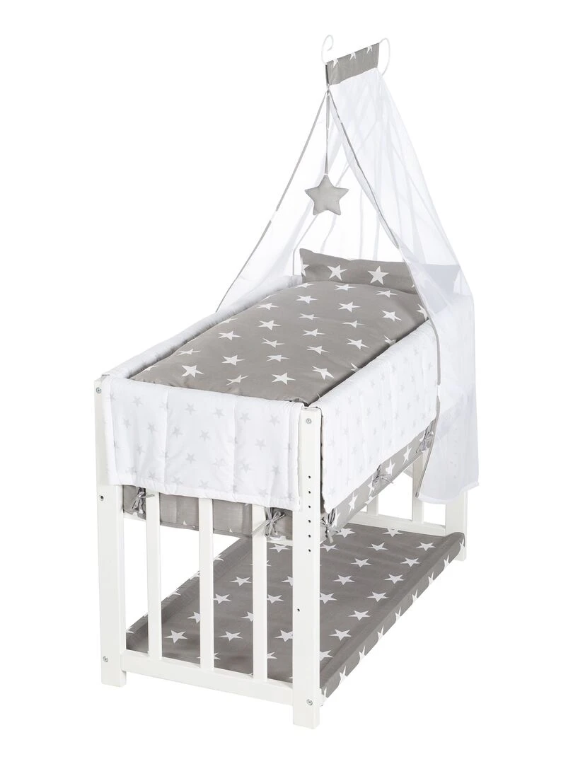 ROBA Berceau Cododo "Little Stars" 3en1 + Équipement Complet Blanc