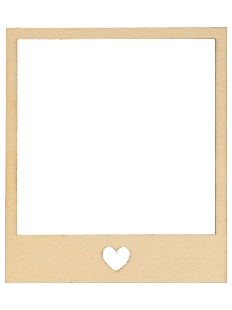 5 cadres en bois pour photos 8 x 8 cm Beige