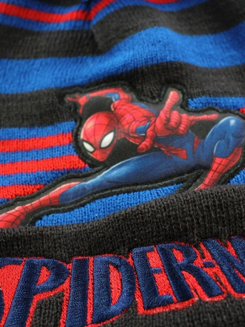 Disney   Bonnet garçon imprimé Spiderman   Noir