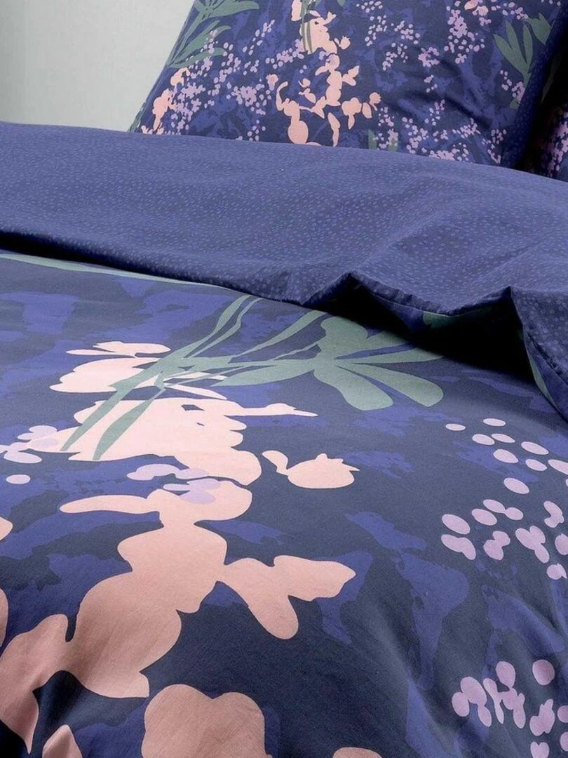 Housse de couette + 2 taies d'oreiller 65x65 cm 100% Coton 47 fils Paola   Multicolore