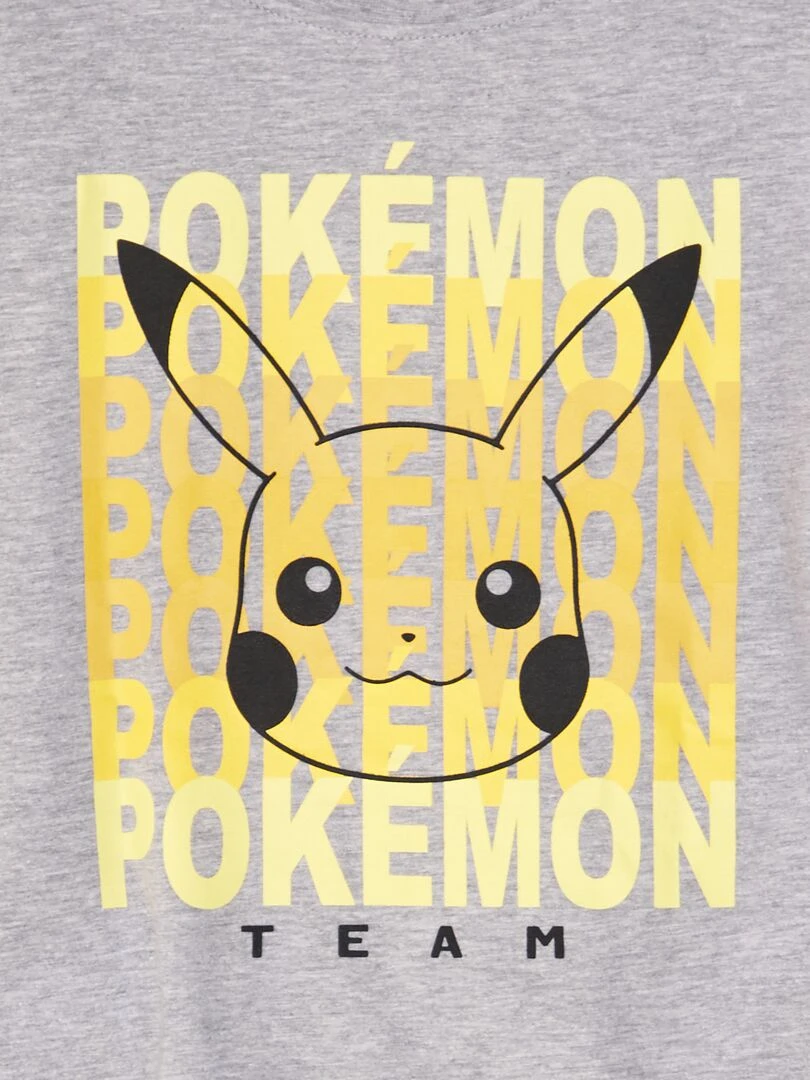 T shirt en jersey 'Pokemon' Gris