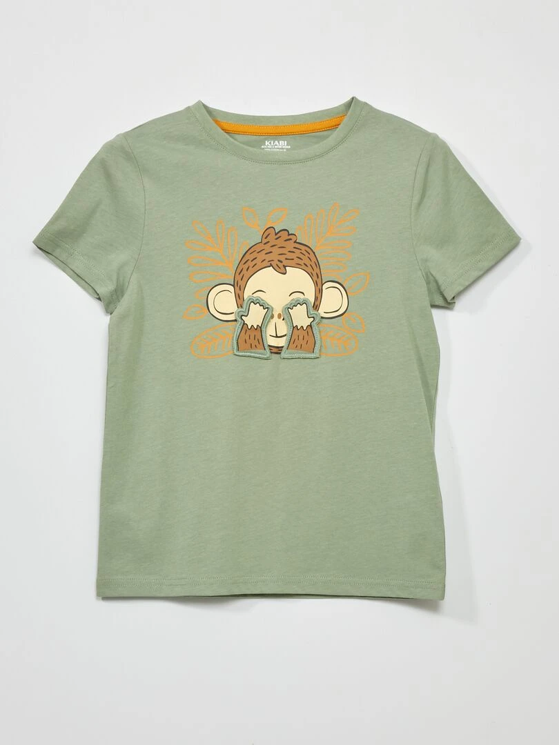 T shirt en jersey avec animation Vert