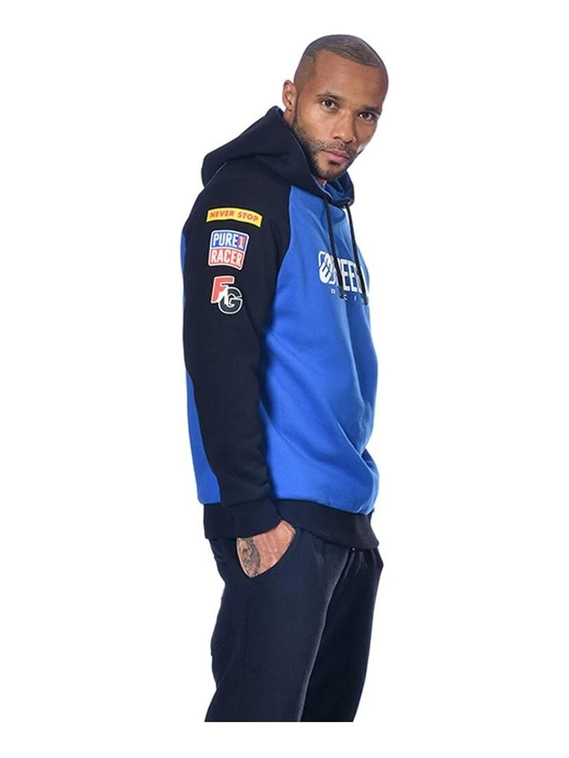 Sweat homme à capuche Collection Racing Freegun Bleu