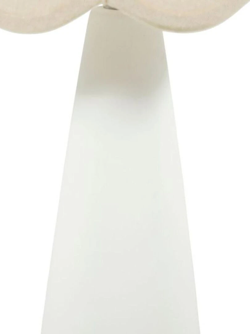 Lampe céramique lin Mathilde blanc Blanc