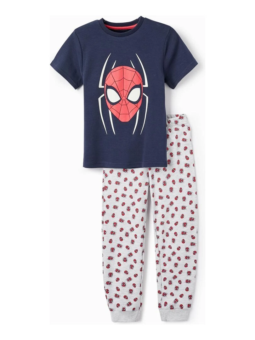 Pyjama à manches courtes pour garçon 'Spider Man' manches courtes MARVEL SPIDERMAN Bleu foncé