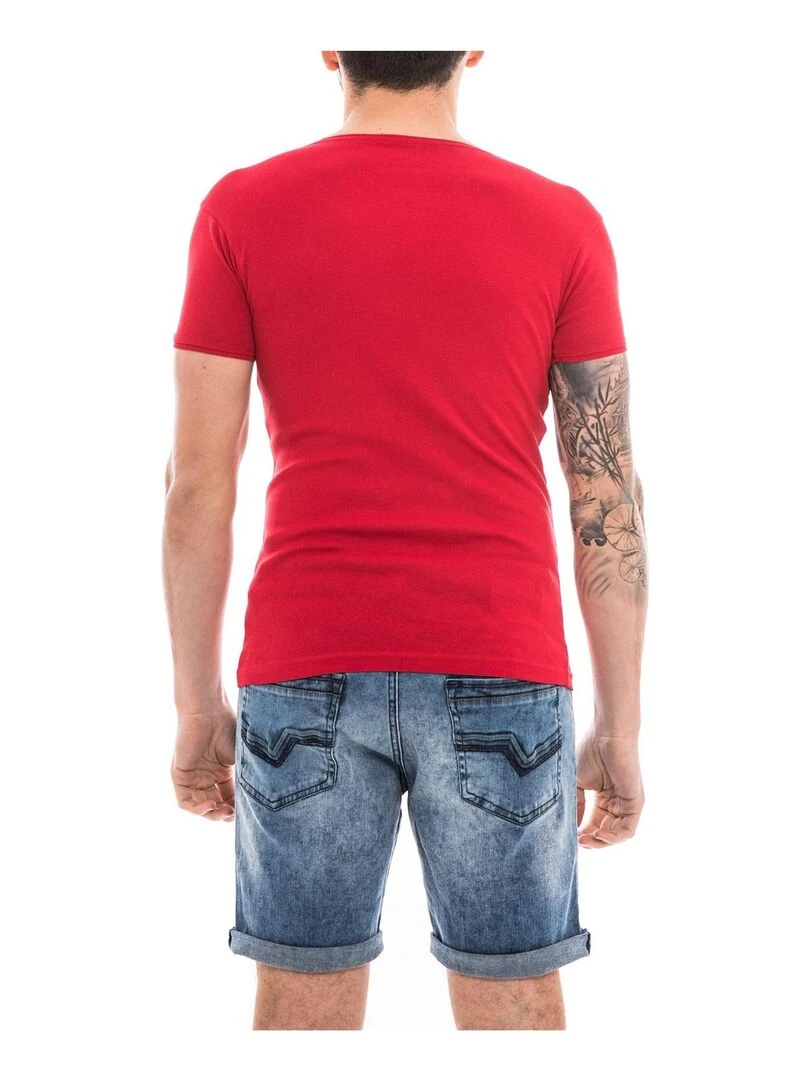 T shirt coton organique WORKAWAY   Rouge