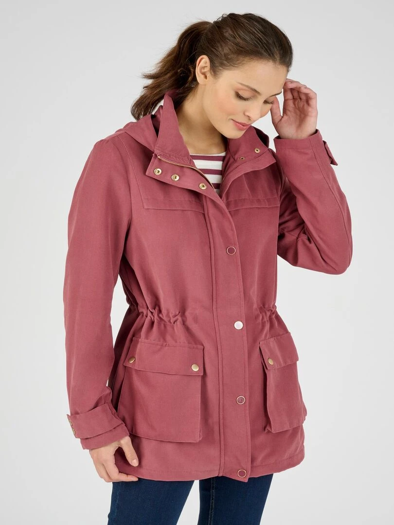 Parka taille resserrable   Damart   Rose framboise
