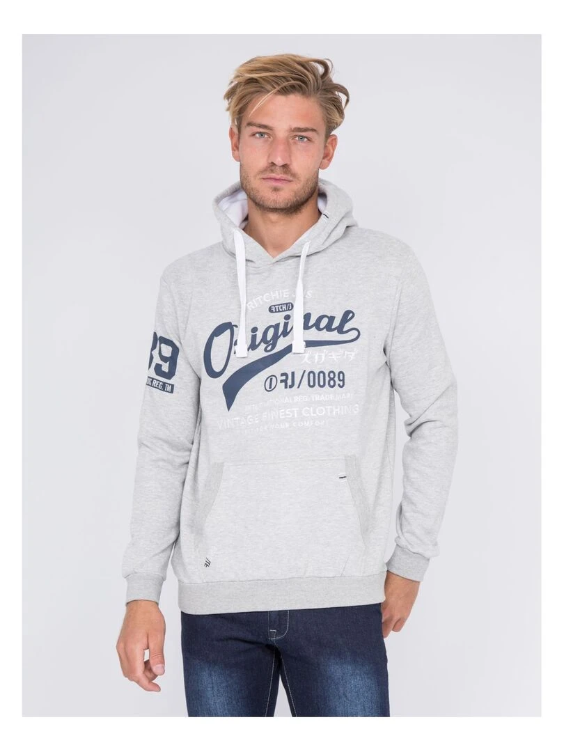 Sweat capuche WARLUZ Gris