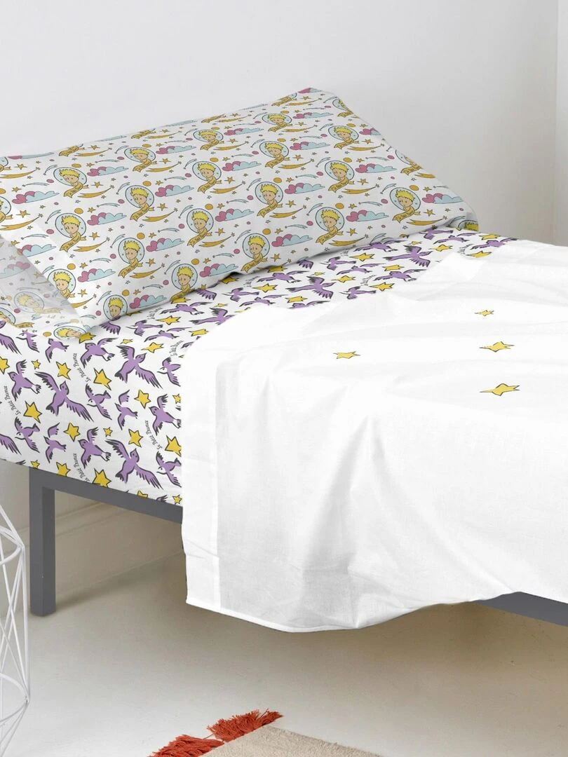 Drap housse Ses amis "Happyfriday" Jaune