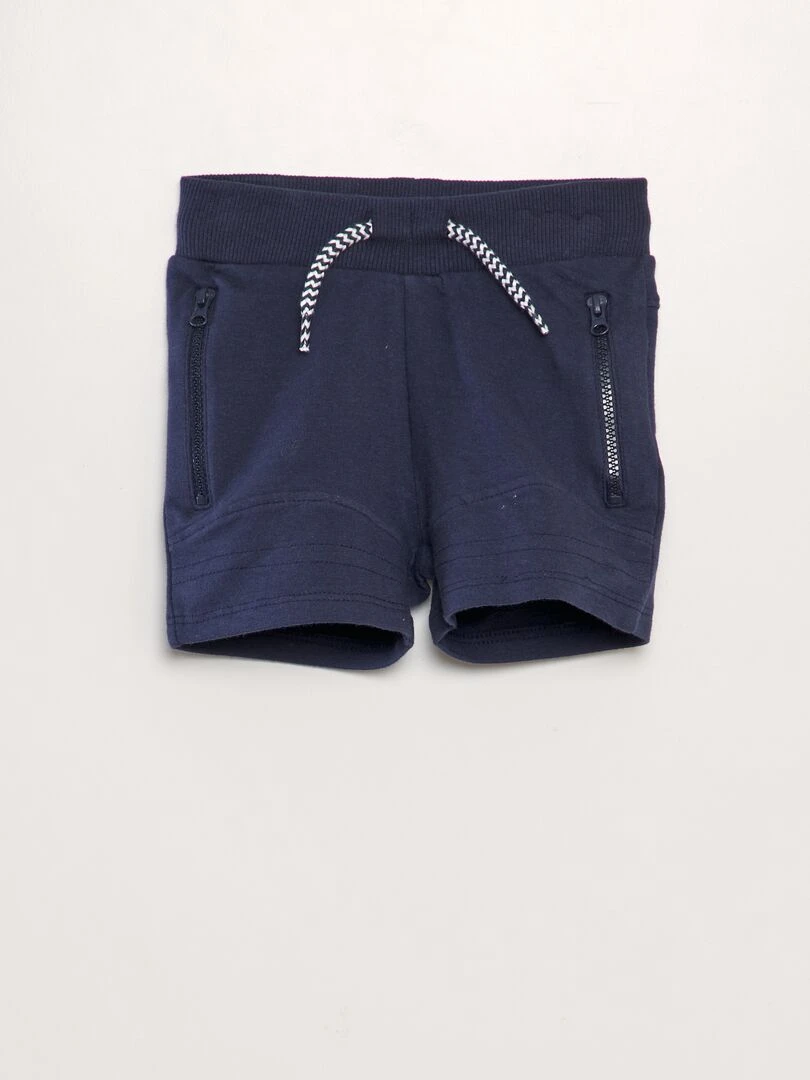 Short à poches zippées Bleu