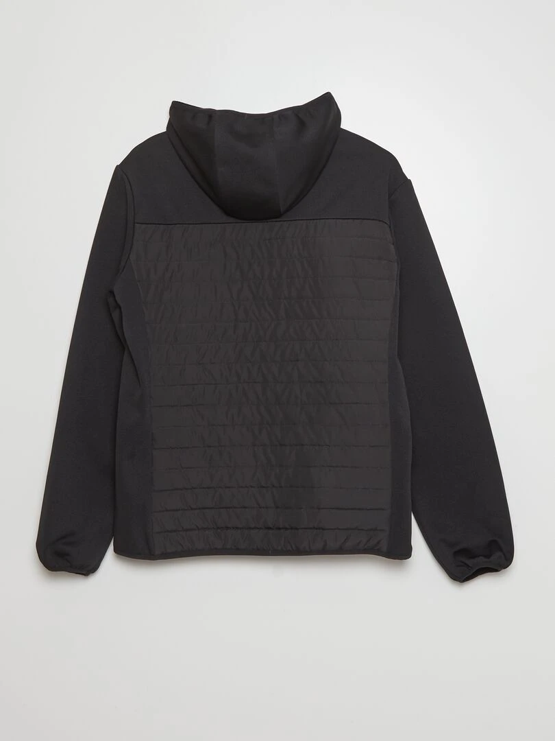 Blouson de sport bi matière noir