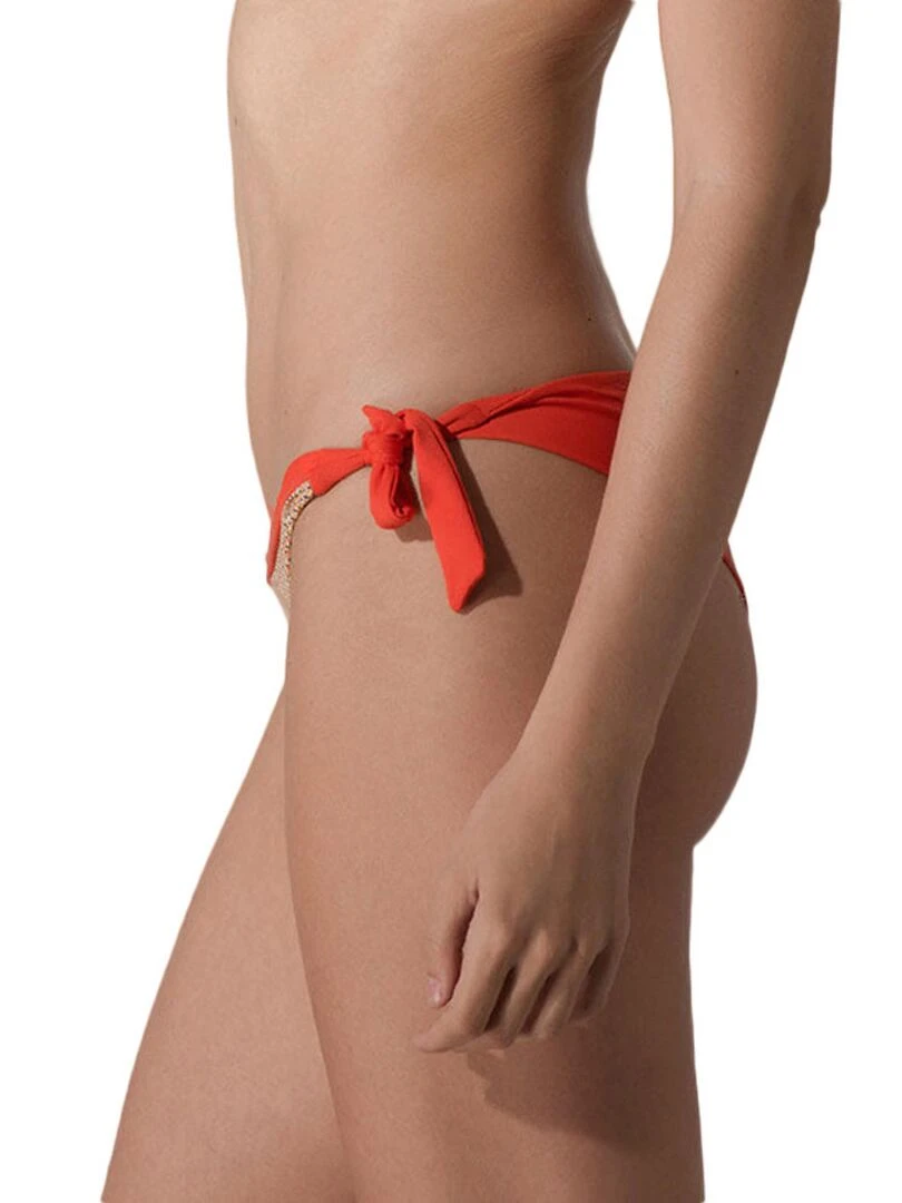 Bas maillot de bain brésilien Pixel   Orange