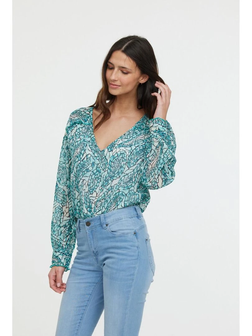 Lee Cooper   Blouse manches longues polyester regular MIDENA   Vert
