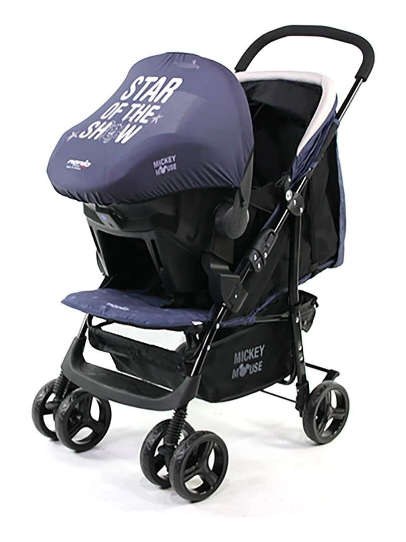 Poussette Combinée 2 En 1 Texas + Siège Beone (grp 0+) Mickey Bleu