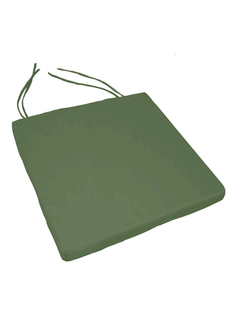 Galette de chaise déhoussable en toile outdoor Vert olive