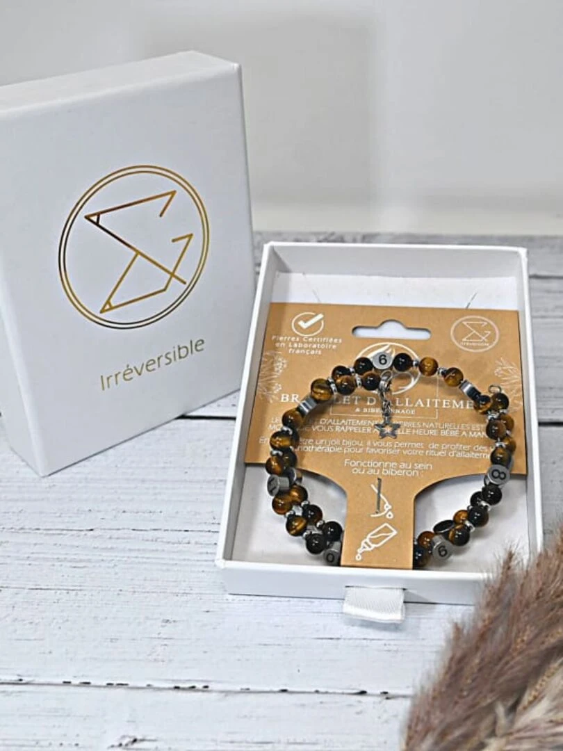 Bracelet d'allaitement   Œil du Tigre Marron   Marron