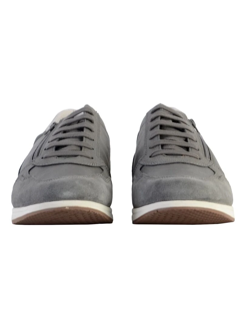 Basket Cuir Geox U Avery A Wrinkl   Gris