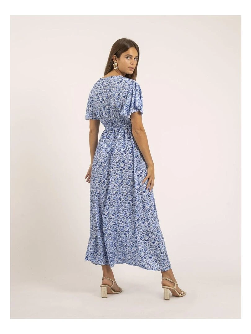 Robe longue motifs IFAM Bleu