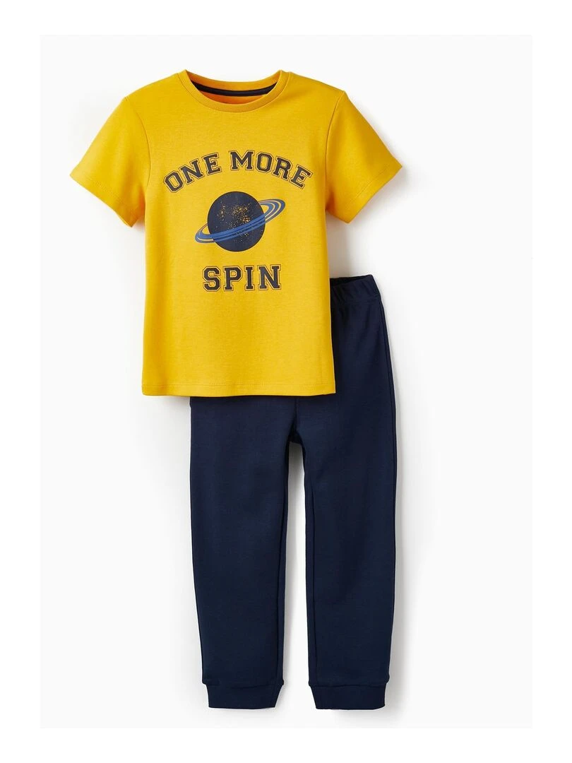 Pyjama à manches courtes pour garçon 'One More Spin' manches courtes OUT OF THIS WORLD Jaune