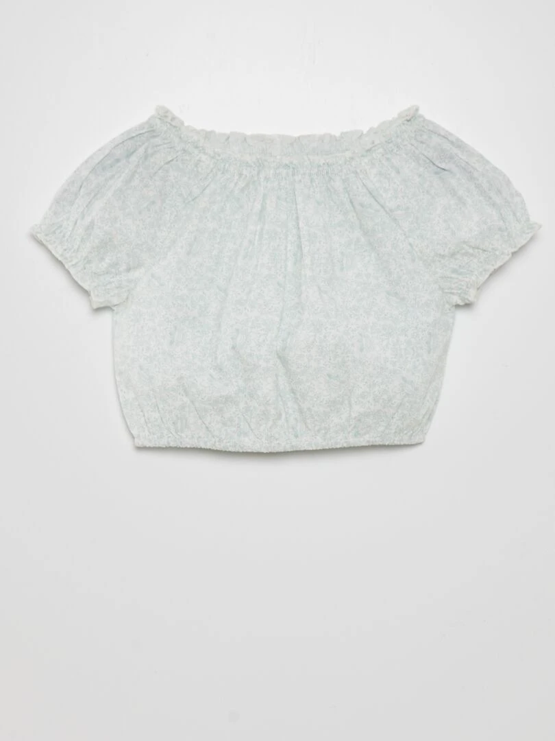 Top col bateau Vert/blanc