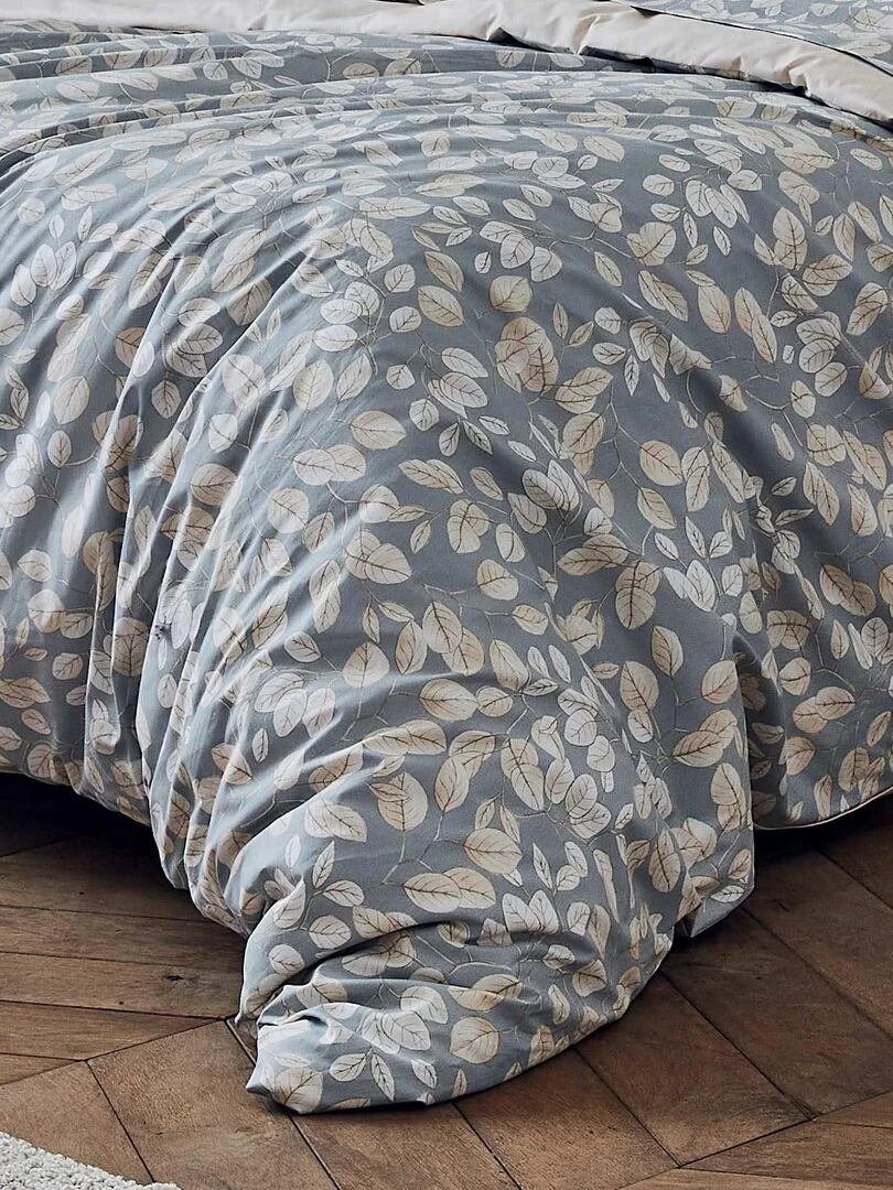 Housse de couette en percale esprit cocooning Gris