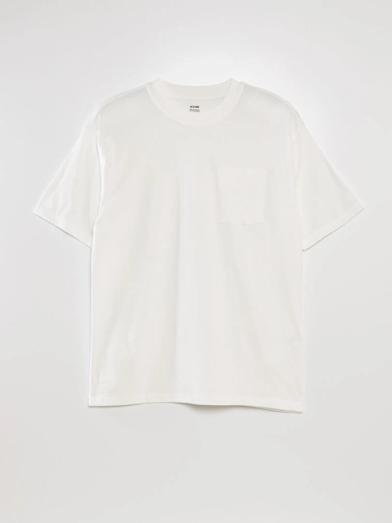Tee shirt uni coupe large blanc