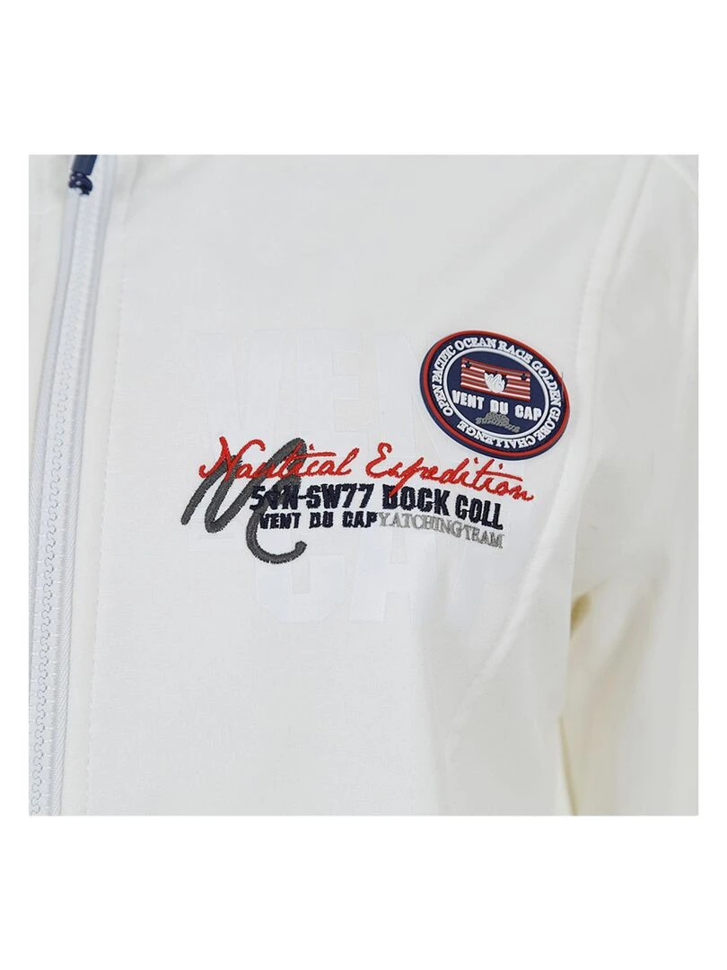 Blouson softshell femme AMIRAL   VENT DU CAP   Blanc