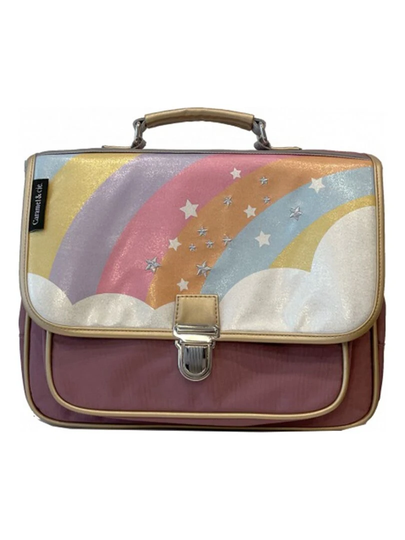 Cartable maternelle Arc en ciel étoilé Rose
