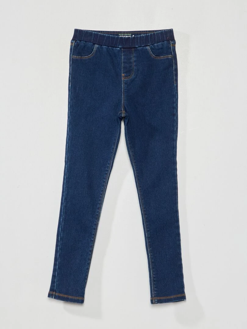 Jegging avec taille élastiquée Bleu brut