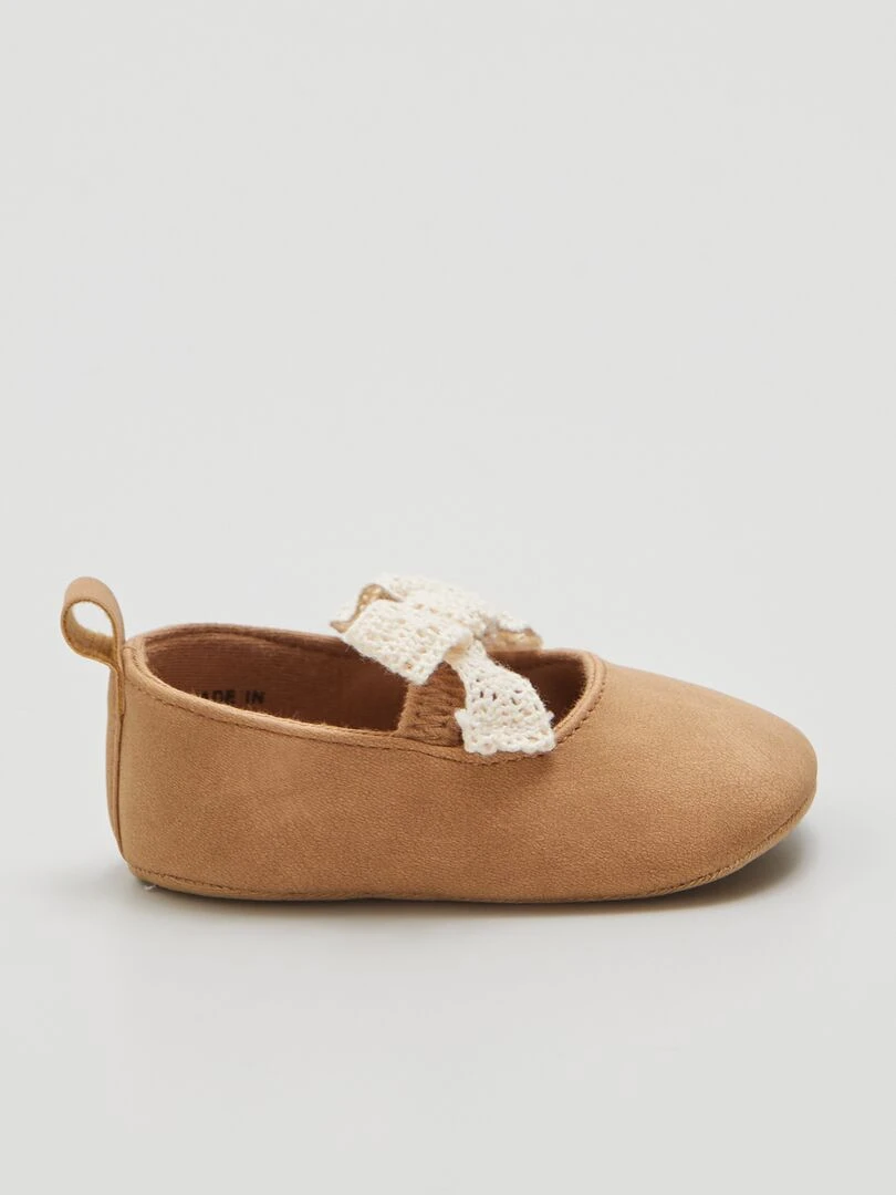 Ballerines à bride élastiquée Camel