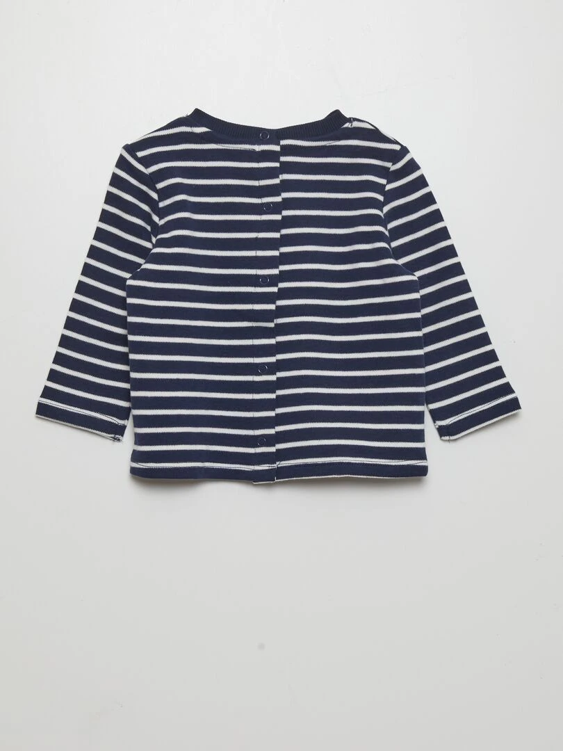 T shirt à manches longues   Marine