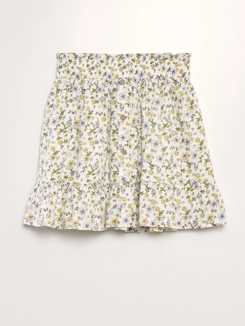 Jupe volantée Beige
