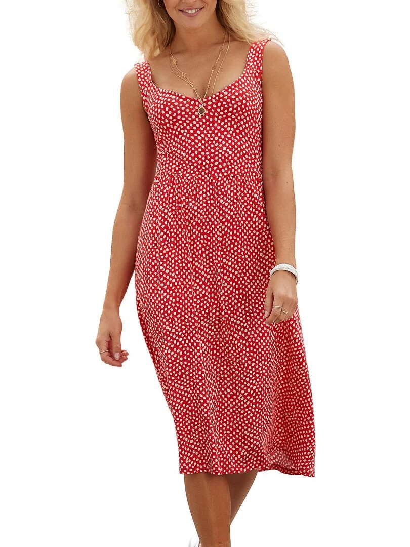 Robe estivale mi longue à bretelles Summer Kapsel Multicolore