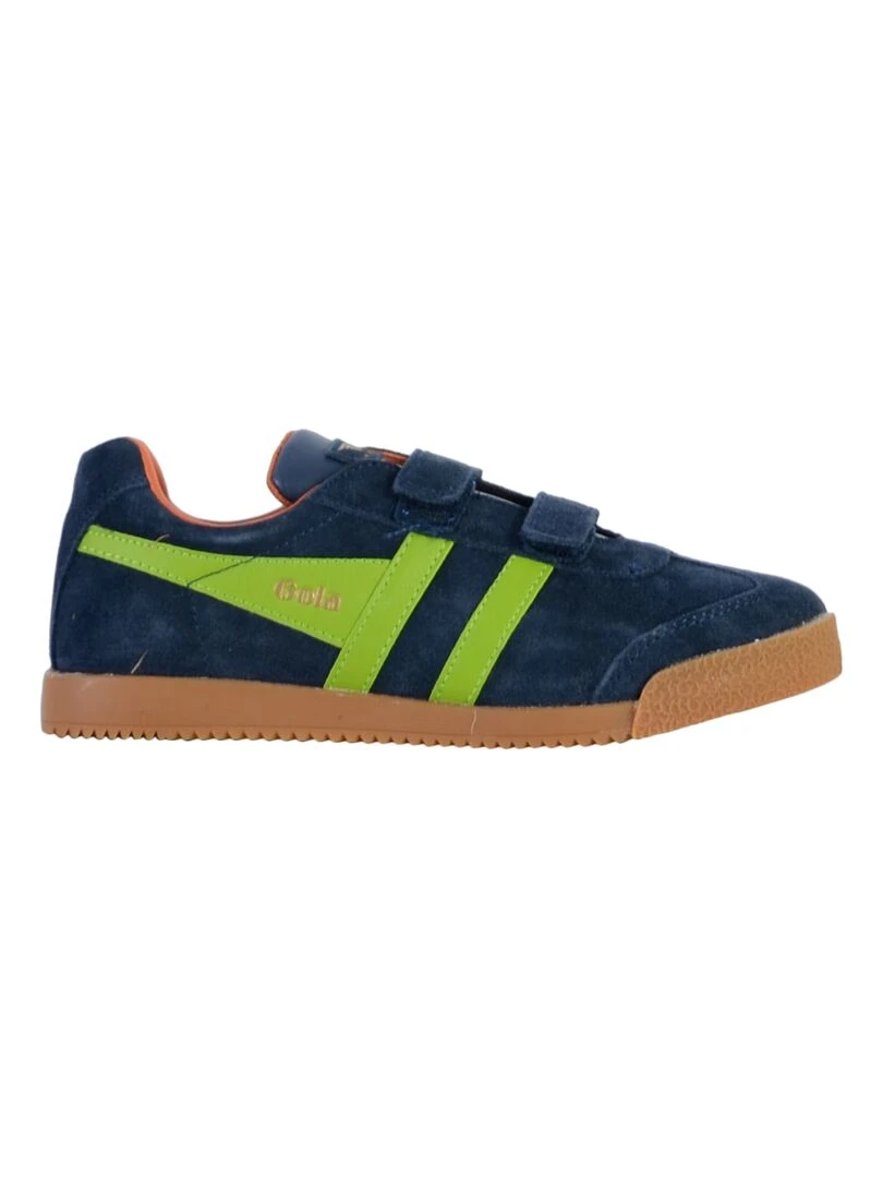 Basket Cuir Enfant Gola Barrier Strap Bleu marine