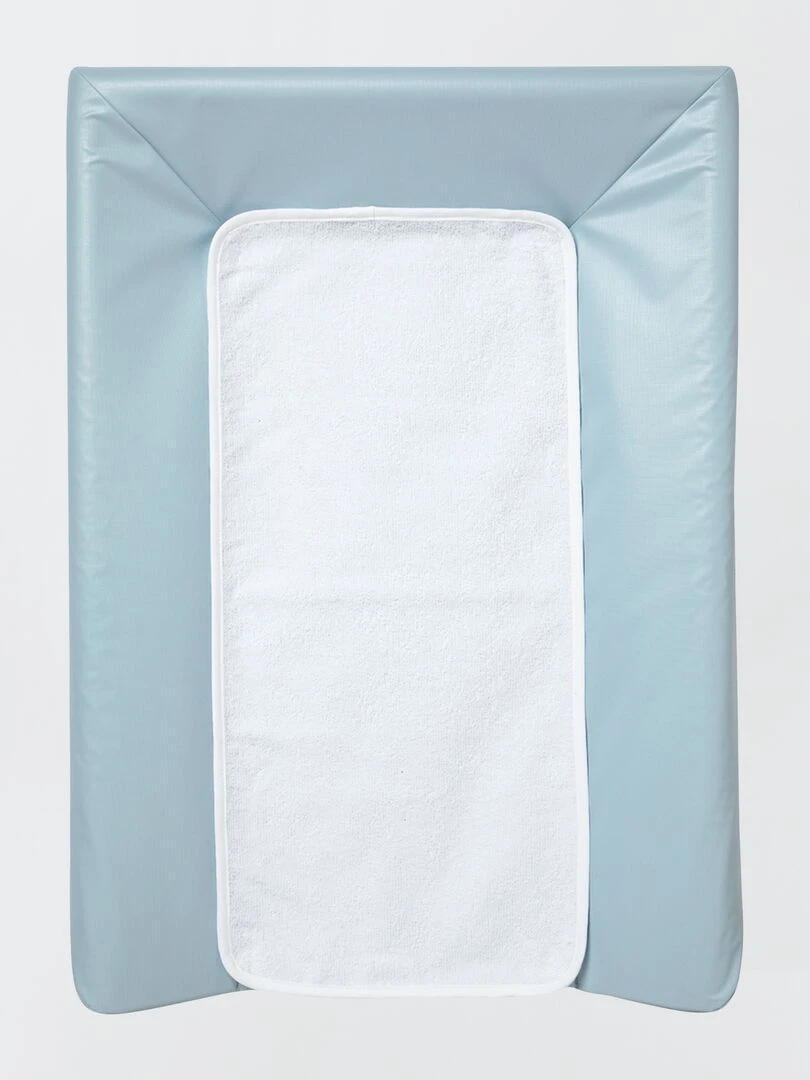Matelas à langer + serviette bleu