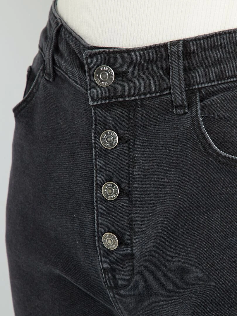 Jean mom à taille très haute   L28   Noir