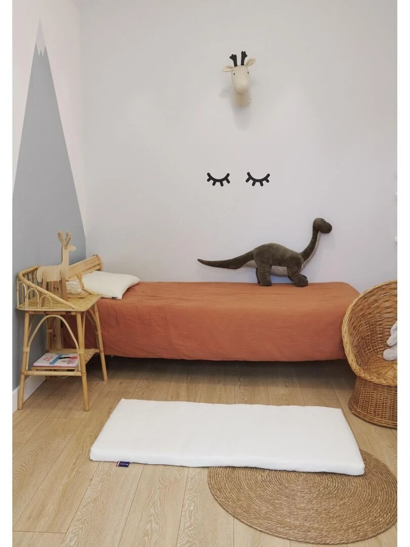 Matelas Bébé De Voyage Coton   60 cm x 120 cm x 4 cm   Beige