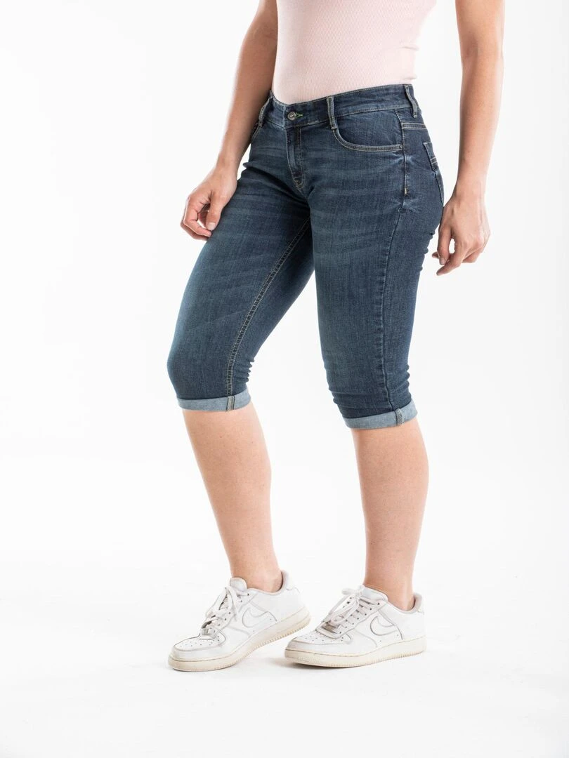 Pantacourt stretch coupe slim FAIKA 'Rica Lewis' Bleu