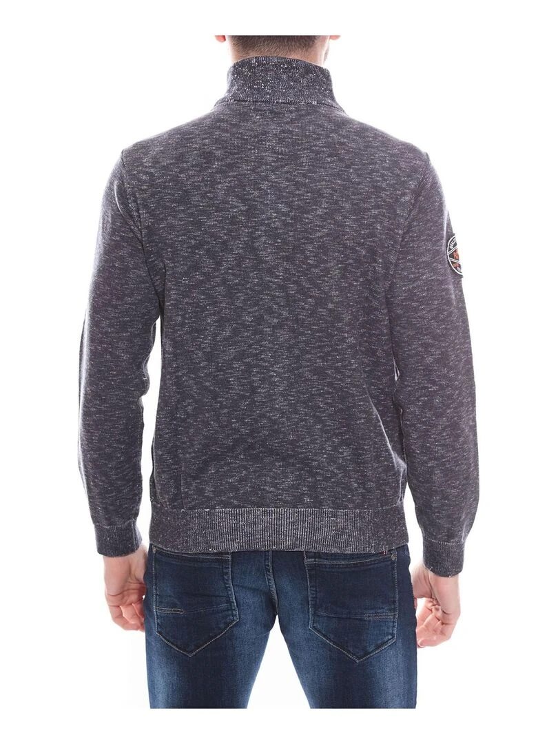 Gilet zippé col cheminée en coton ANTONIO Gris