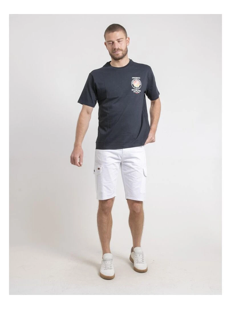 T shirt col rond oversize pur coton NAHAMAS   Jaune