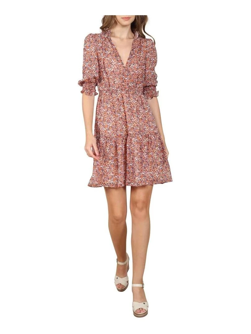 CHATTAWAK Robe courte droite Orange