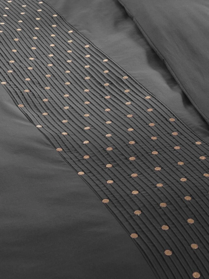 Housse de couette Collection Belle Agate uni   gris anthracite