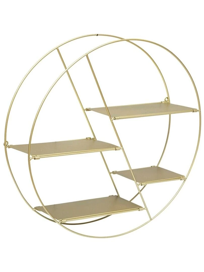 Étagère métal ronde Lara D50 or Doré/or