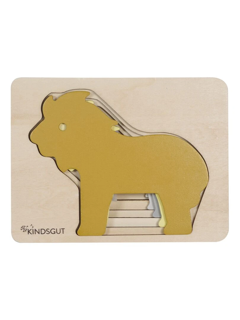 Puzzle animaux lion en bois N/A