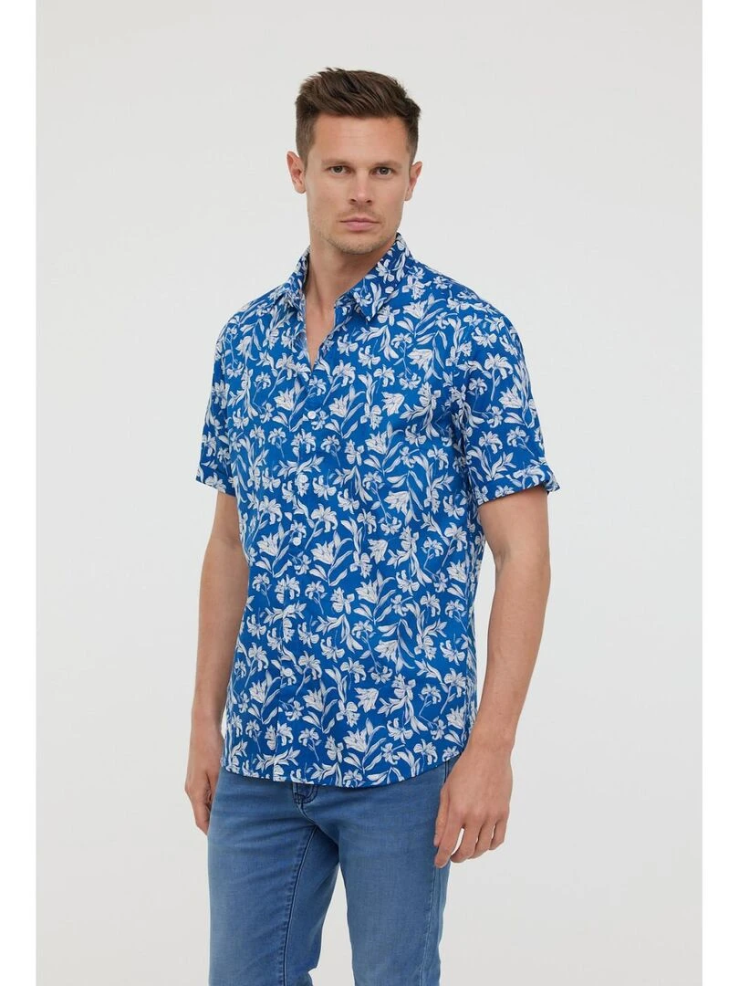 Lee Cooper Chemise manches courtes coton regular DIEZ MC Bleu céladon