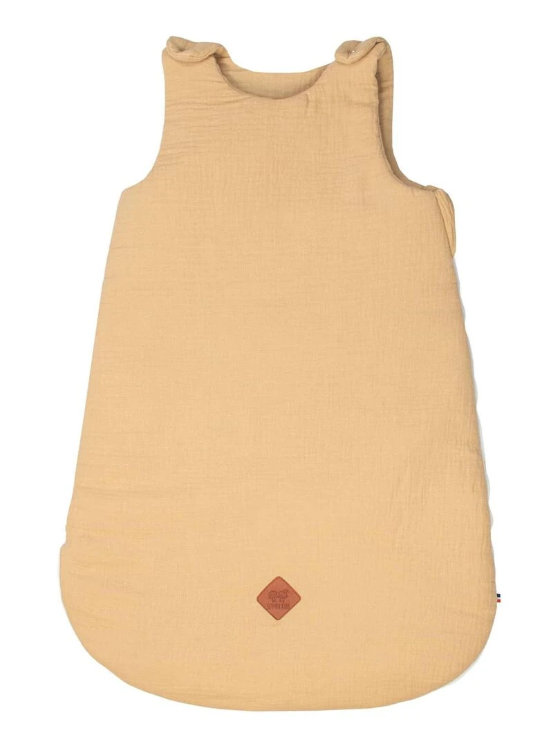 Gigoteuse sans manches en gaze de coton Jeanne Marron noisette